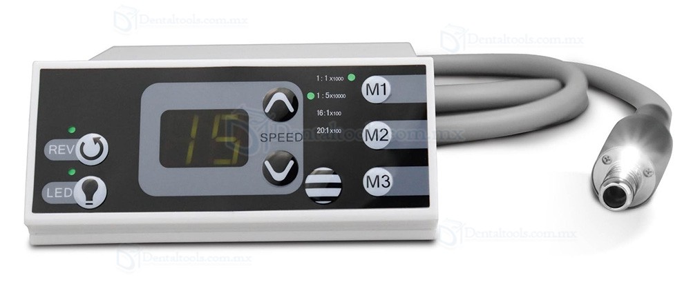 W90 Micromotor el&eacute;ctrico dental port&aacute;til tipo E con luz LED